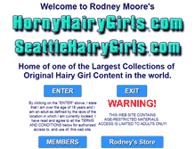 Tablet Screenshot of hornyhairygirls.com